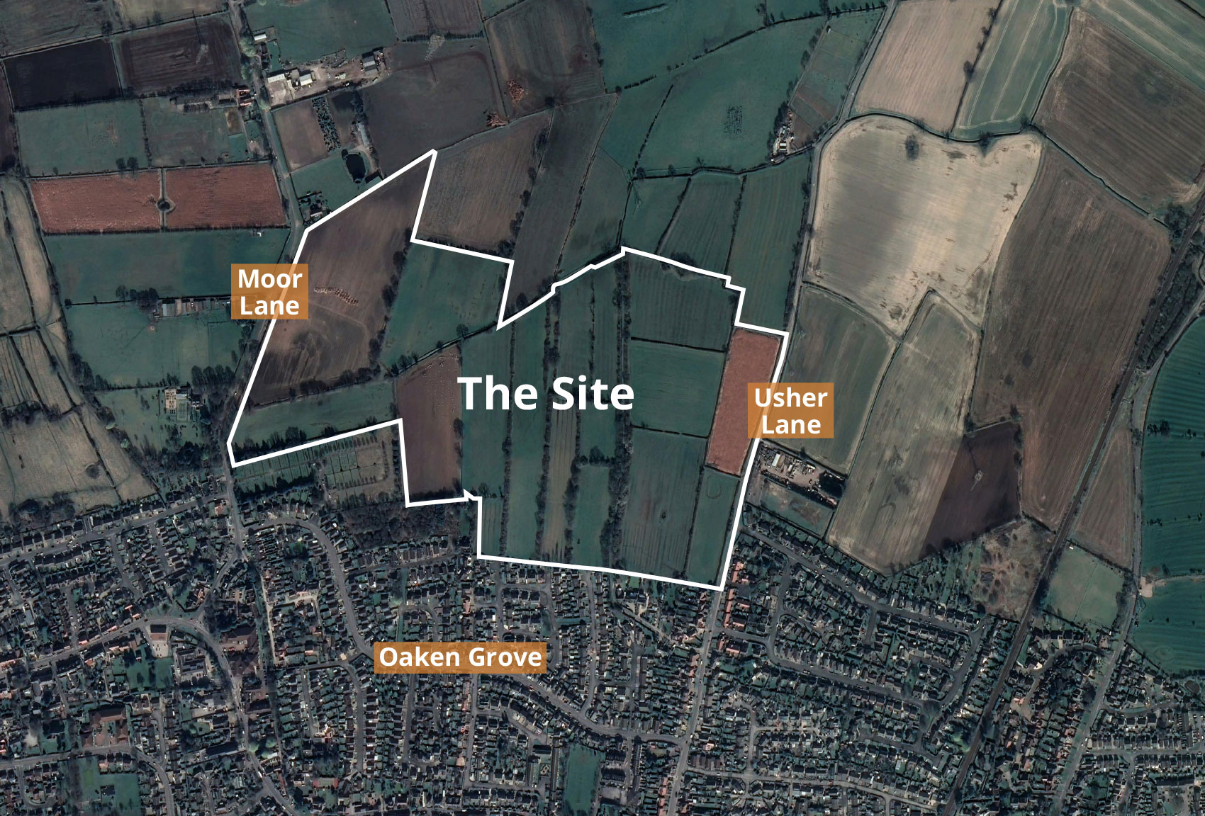 Aerial photo of the site